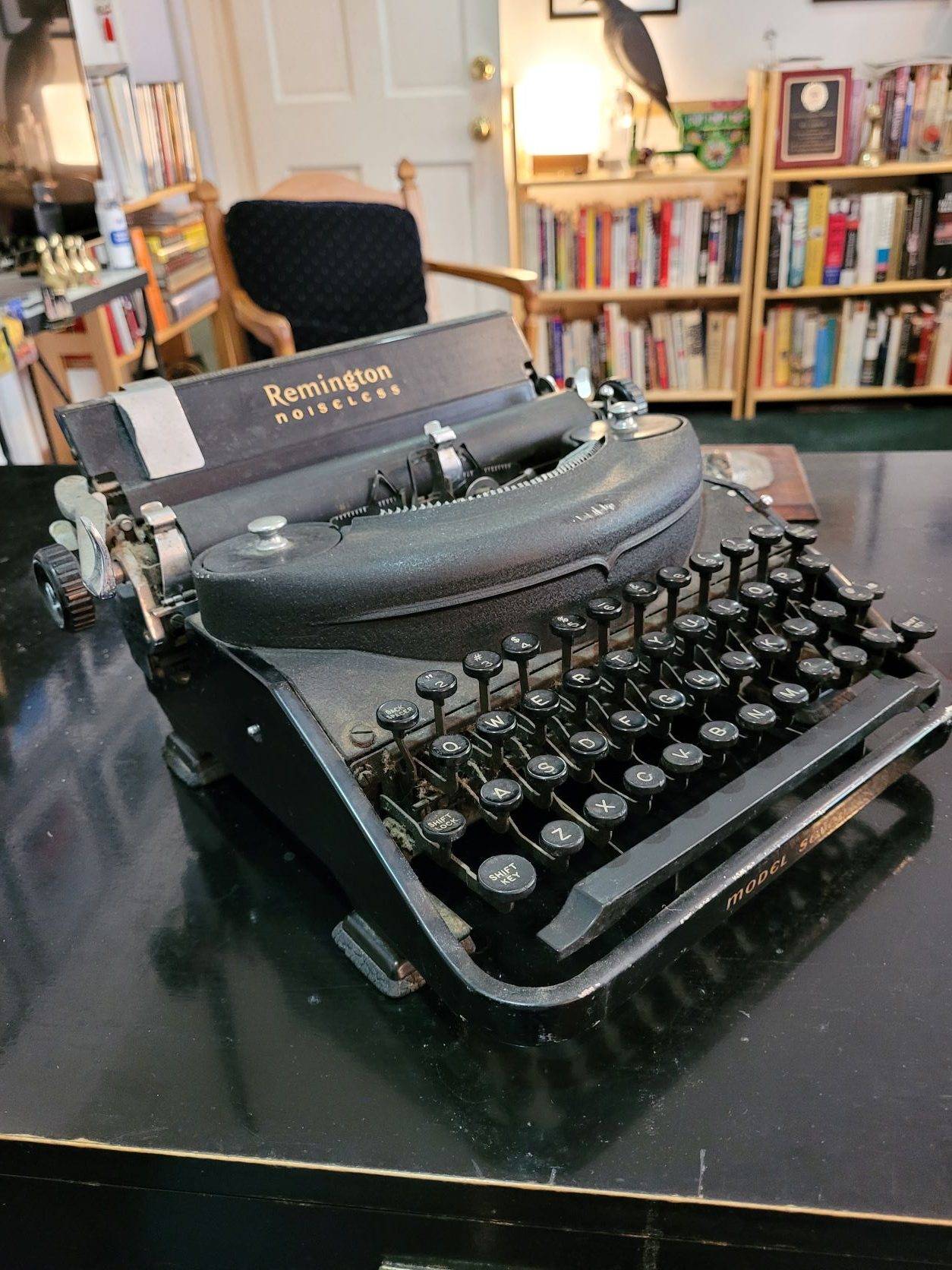 Eli Amdur's vintage Remington typewriter